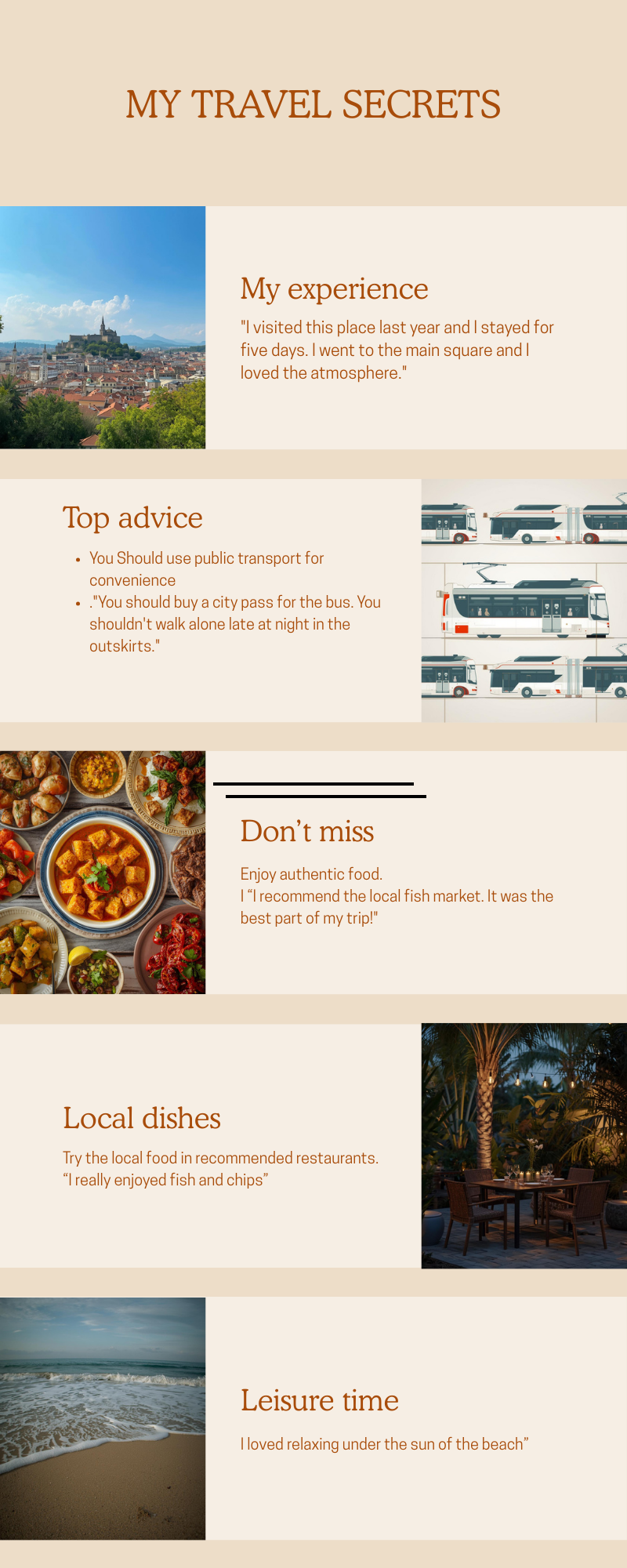 Infografía sobre viajes