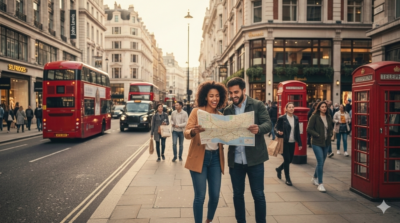 Tourists in London